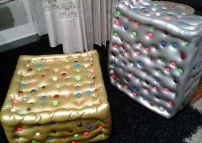 Pouff in Eco pelle